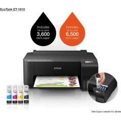 Epson EcoTank ET-1810 Inkjet Printer - Cost-Effective, Hassle-Free Printing for Home & Office - SKU: 8715946684123